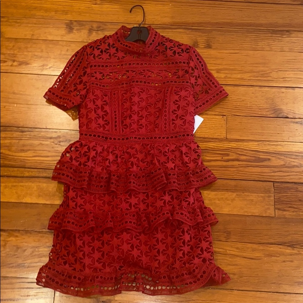Self Portrait Red Lace Dress